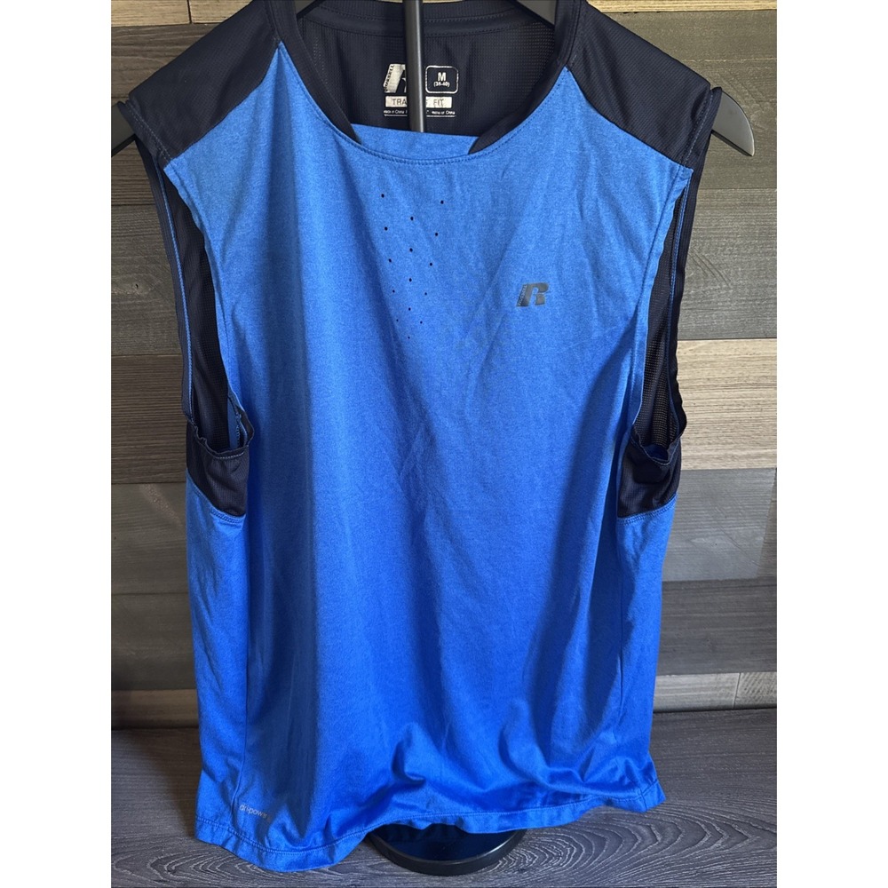 russell training fit dri power 360 mens M Sleeveless Shirt 38-40